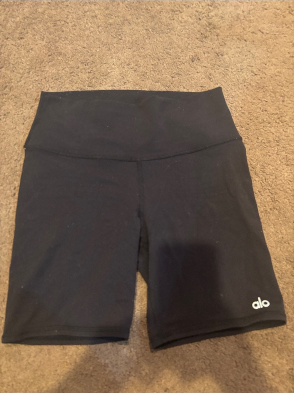 ALO Yoga Black High-Waist Bike Shorts size M